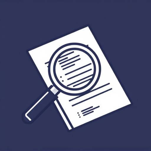 Icon representing a magnifying glass over financial documents
