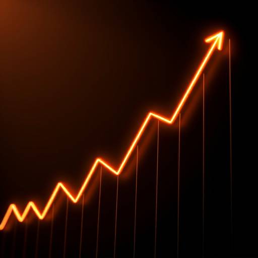 Illustration of a financial graph trending upwards