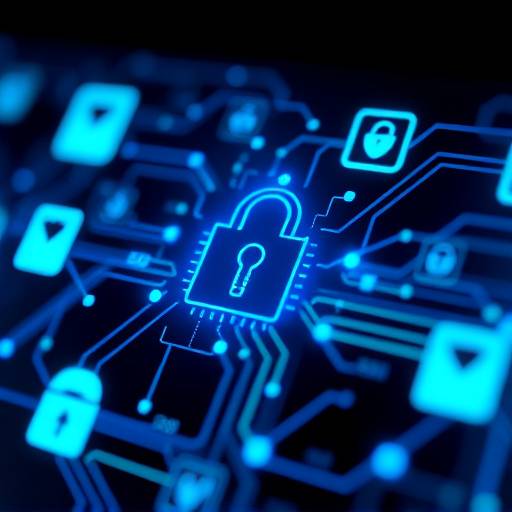 Illustration of cybersecurity icons